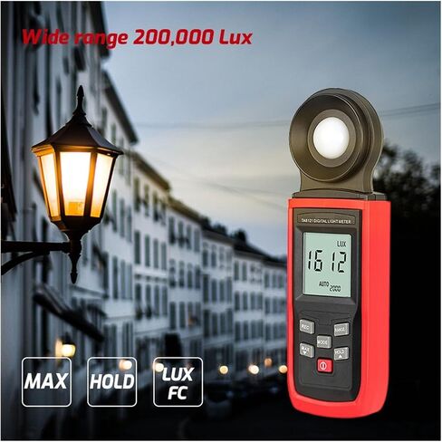 TA8121/TA8123 Light Meter Photography Digital Luxmeter Integrated Lighting Meter Lux/Fc Photometer Environmental Tester (Color : TA632B) in Saudi Arabia