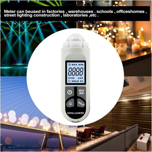 Luxmeter 0.1~200,000lux, Pocket Luxometer, Illuminometer, Lux/Fc Photometer, Environmental Tester in Saudi Arabia