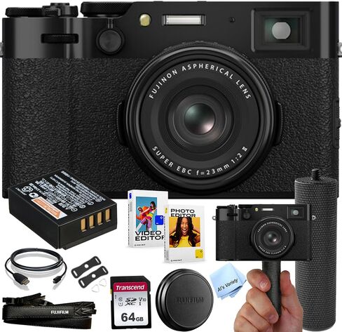 FUJIFILM X100VI Digital Camera (Black) + 64GB Memory + Stabilizing Grip + Software Pack +More (Value Bundle) in Saudi Arabia