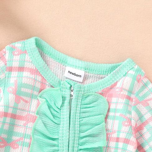 Newborn Baby Girl Clothes Bodysuit Fall Winter Long Sleeve Romper Jumpsuit Infant Warm Outfits With Headband in Saudi Arabia