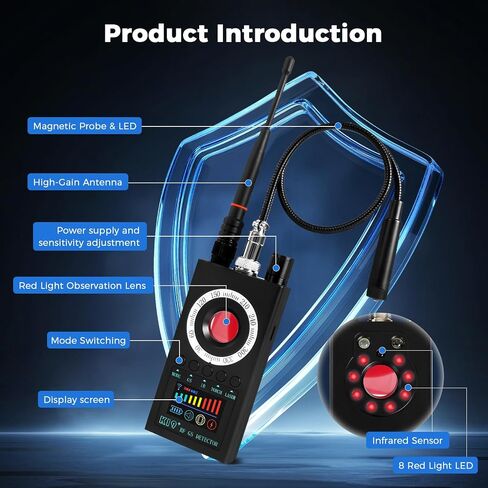 Multi-Functional Signal Detector, Portable Hidden Device Detector with Wireless Signal/GPS Tracking/Infrared Camera Detection & Vibration/Sound Switch in Saudi Arabia