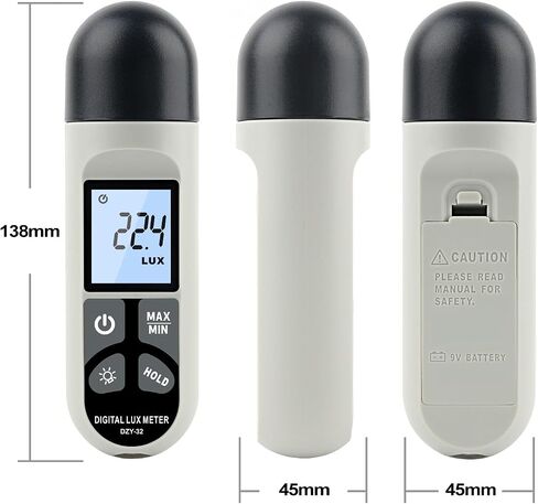 0.1-200,000 Lux Digital Luxmeter LCD Pocket Light Meter Lux/FC Measurement Tester Illuminometer Photometer Sensor in Saudi Arabia