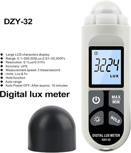 0.1-200,000 Lux Digital Luxmeter LCD Pocket Light Meter Lux/FC Measurement Tester Illuminometer Photometer Sensor in Saudi Arabia