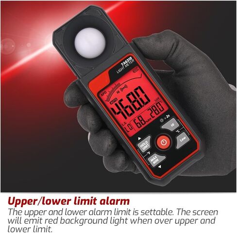 TA631A/B Didital Light Meter, Photography Light Meter, Illuminometer 300000LUX, Lux/FC Measurement, Photometer, Environmental Tester (Color : TA631B) in Saudi Arabia