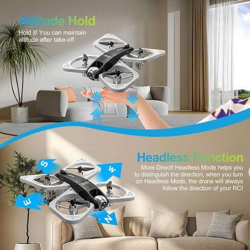 S3 WiFi FPV 6-Axis Gyro & 360° Flip Drone with 480P HD Camera for Beginners (White) in Saudi Arabia