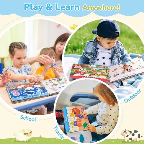 كتاب JoyCat لمرحلة ما قبل المدرسة للأطفال الصغار 3-5، أنشطة تعليمية ثنائية اللغة، ألعاب حسية تعليمية، مواد تعليمية للتوحد للبنين والبنات (الإصدار الإنجليزي، لا يتطلب تجميعًا) in Kuwait