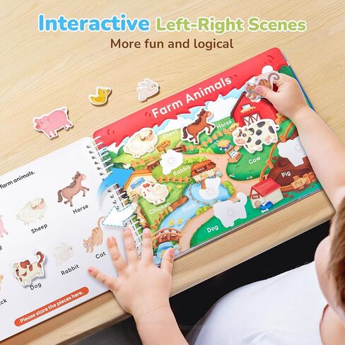 كتاب JoyCat لمرحلة ما قبل المدرسة للأطفال الصغار 3-5، أنشطة تعليمية ثنائية اللغة، ألعاب حسية تعليمية، مواد تعليمية للتوحد للبنين والبنات (الإصدار الإنجليزي، لا يتطلب تجميعًا) in Kuwait