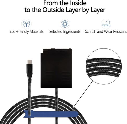PD USB-C إلى VBG6 الدمية البطارية VW-VBG6 DC المقرنة لباناسونيك D310 AG-AC7 AG-AF100 HDC-HMC40 HMC70 HMC80 in Saudi Arabia