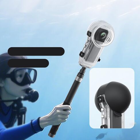 2. 60m Submersion-Resistant Housing for Action Cameras Featuring Fast Detach & Full No Blind Mark Underwater Case in Saudi Arabia