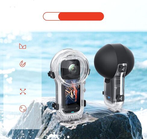 2. 60m Submersion-Resistant Housing for Action Cameras Featuring Fast Detach & Full No Blind Mark Underwater Case in Saudi Arabia