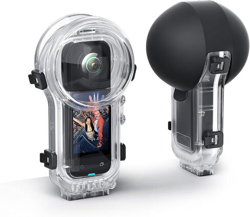 2. 60m Submersion-Resistant Housing for Action Cameras Featuring Fast Detach & Full No Blind Mark Underwater Case in Saudi Arabia