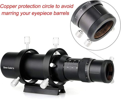 SVBONY SV135 Zoom Eyepiece 40-57 Degree FOV with SV188P Dielectric Mirror Star Diagonal Bundle with SV106 Guide Scope 50mm with Helical Focuser Finder for Astronomical Telescope in Saudi Arabia