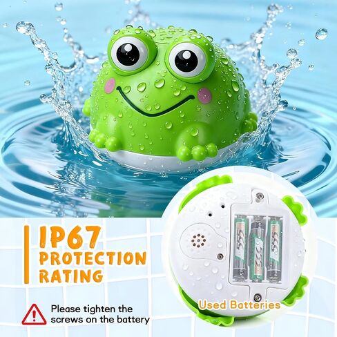 Light Up Baby Bath Toys,Frog Sprinkler Bathtub Toys for Kids Ages 1-3 Babies 6-18 Months,Water Swimming Fountain Toys,Infant Toddler Newborn Boys Girls Birthday Baby Gifts in Saudi Arabia