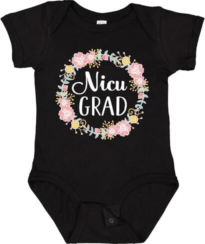 inktastic NICU Graduate Girls Floral Wreath Baby Bodysuit in Saudi Arabia