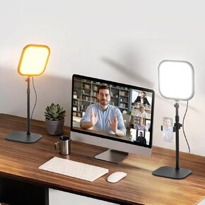 NEEWER Basics 10.8" Video Conference Lighting with Stand & Phone Holder, 15W Bi Color Edge Lit Full Screen Desk Light CRI95+ for Computer Laptop Webcam Zoom Calls Streaming Recording, L220 in Kuwait