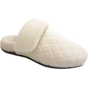 Aetrex Women's Maya Closed Toe Slippers with Arch Support – Adjustable Hook & Loop Strap House Shoes with Memory Foam in Kuwait