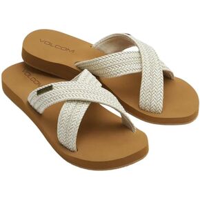 Volcom Womens Double Cross Braded Strap Slide Sandal in Kuwait