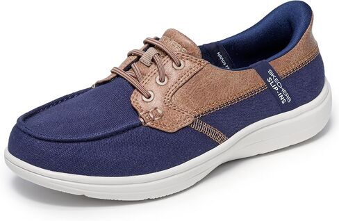 حذاء Skechers حريمي بدون استخدام اليدين سهل الارتداء أثناء التنقل مرن - رملي in Kuwait