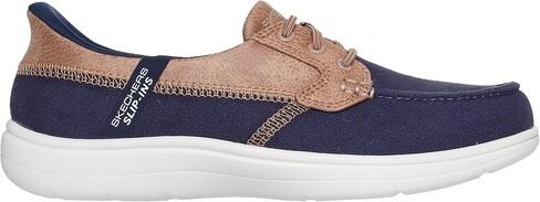 حذاء Skechers حريمي بدون استخدام اليدين سهل الارتداء أثناء التنقل مرن - رملي in Kuwait