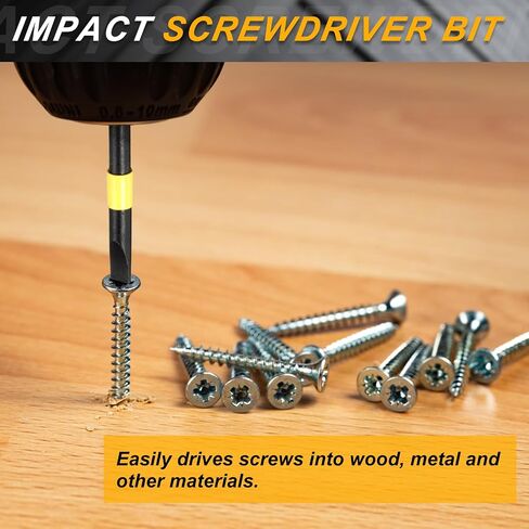 HARFINGTON 4pcs SL3/SL4/SL5/SL6 Slotted Impact Screwdriver Bits 1/4" Hex Shank 75mm (3") Long Magnetic Flat Head Phosphated S2 Steel Screw Driver Drill Bits Electric Power Tool in Saudi Arabia