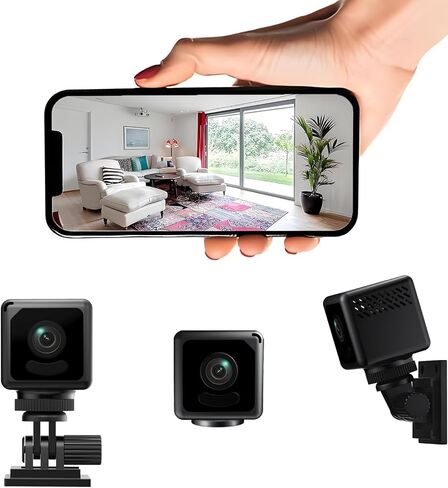 2025 Security WiFi 4K Wireless Camera, Mini HD Tiny Cameras Small Micro Nanny Cam with Motion Detection, Cloud & SD Storage, Night Vision, Wide Angle, Can No Need WiFi Cams for Home Pet Indoor Outdoor in Saudi Arabia