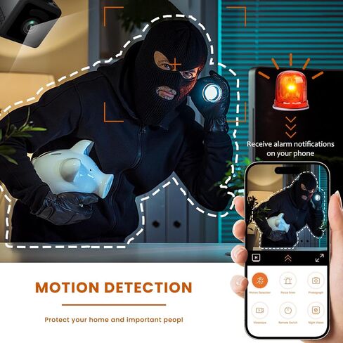 2025 Security WiFi 4K Wireless Camera, Mini HD Tiny Cameras Small Micro Nanny Cam with Motion Detection, Cloud & SD Storage, Night Vision, Wide Angle, Can No Need WiFi Cams for Home Pet Indoor Outdoor in Saudi Arabia
