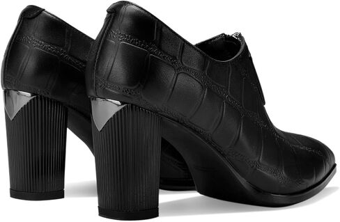 Patent Leather Ankle Boots for Women Chunky Block Pointed Toe Extra Wide Booties Botas Para Mujer High Heels Dress Warm Lined Classic Ladies Comfortable Dressy 3 Inch Boot in Saudi Arabia