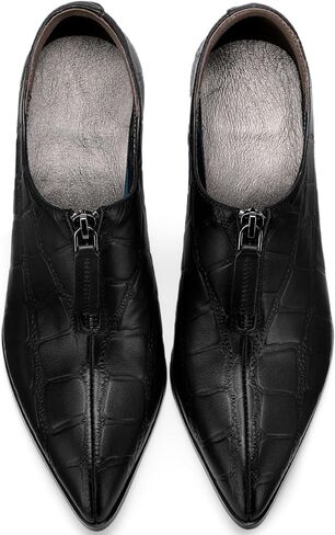 Patent Leather Ankle Boots for Women Chunky Block Pointed Toe Extra Wide Booties Botas Para Mujer High Heels Dress Warm Lined Classic Ladies Comfortable Dressy 3 Inch Boot in Saudi Arabia