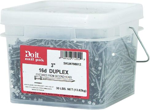 قبضة طقوس 16d × 3 بوصة. مسامير تأطير مزدوجة لامعة (1280 قيراط، 30 رطل) - قطعة واحدة لكل منها in Saudi Arabia