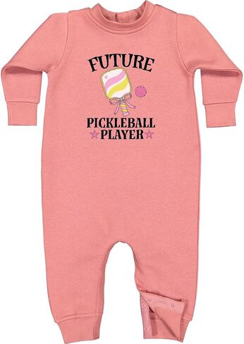 inktastic Future Pickleball Player Girls Baby Fleece Romper in Saudi Arabia