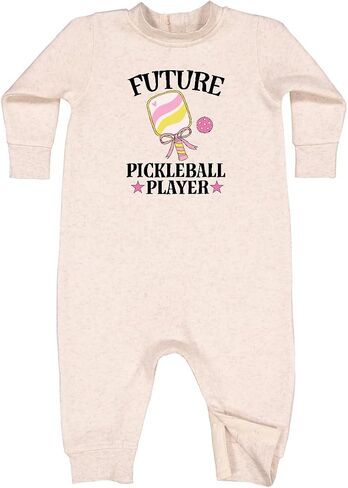 inktastic Future Pickleball Player Girls Baby Fleece Romper in Saudi Arabia