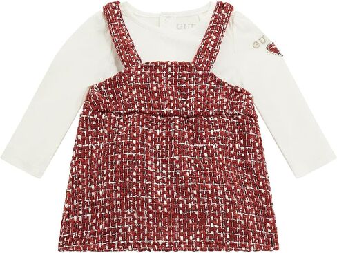 GUESS baby-girls Long Sleeve Body and Tweed Skirtall 2 Piece Set in Saudi Arabia