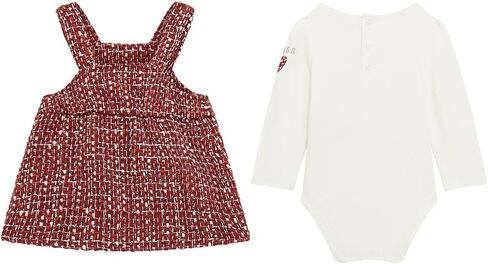 GUESS baby-girls Long Sleeve Body and Tweed Skirtall 2 Piece Set in Saudi Arabia