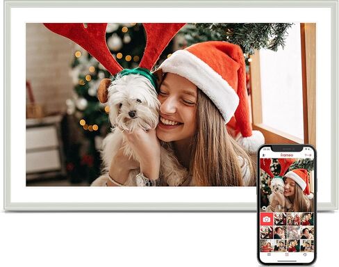 إطار صور رقمي من Frameo مكون من قطعتين، قطعة واحدة إطار صور 15.6 بوصة ذاكرة إلكترونية 32 جيجابايت، شاشة لمس 1920 * 1080، قطعة واحدة 15.6 بوصة 1920 * 1080 إطار صور رقمي ذاكرة 32 جيجابايت، تدوير تلقائي، مشاركة صور Vid in Kuwait
