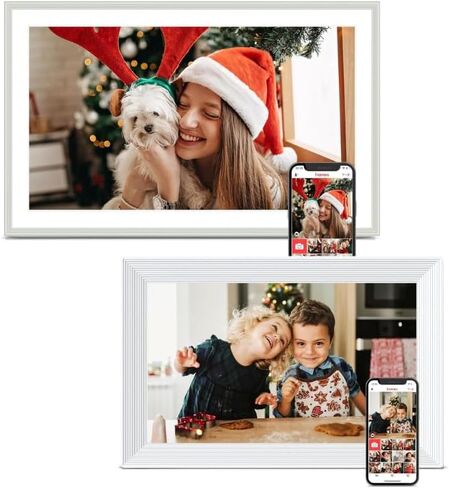 إطار صور رقمي من Frameo مكون من قطعتين، قطعة واحدة 10.1 بوصة 1280 * 800 إطار صور رقمي ذاكرة 32 جيجابايت، قطعة واحدة إطار صور 15.6 بوصة ذاكرة إلكترونية 32 جيجابايت، شاشة لمس 1920 * 1080، تدوير تلقائي، مشاركة صور الفيديو in Kuwait