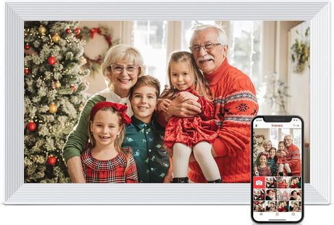 Frameo Digital Picture Frame 2 Pack, 1pc 10.1inch 1280 * 800 Digital Photo Frame 32GB Memory, 1pc 15.6 Inch Photo Frame Electronic 32GB Memory, 1920 * 1080 Touch Screen, Auto-Rotate, Share Photo Video in Saudi Arabia