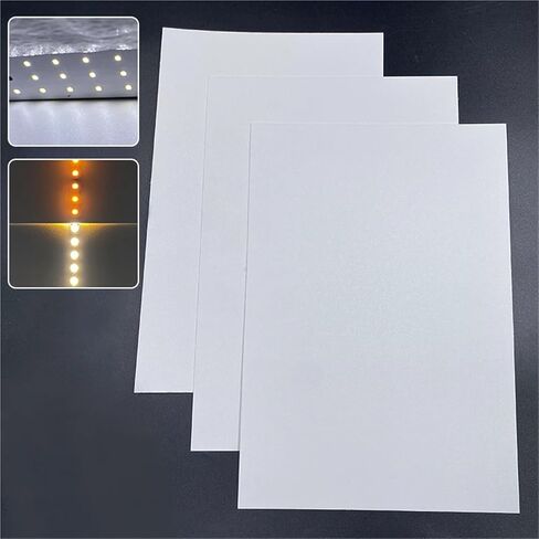 1 قطعة مع لاصق NFF-RFB1302 PC غشاء عاكس LED عاكس الإضاءة الصناعية ، غطاء كوب اللوحة الخلفية (NFF-RFB1303-300,210x297 مللي متر) in Kuwait