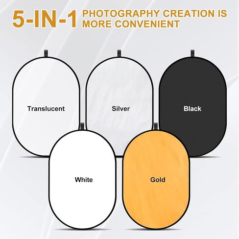 Collapsible Photography Reflector Panel One Photo Light Reflector for Outdoor and Studio Use with Enhanced Light Control and Nylon Fabric in Saudi Arabia