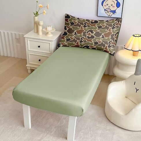 طقم سرير مموه للأطفال مكون من 4 قطع للأولاد، طقم لحاف للأطفال الصغار مموه للصيد في حقيبة تتضمن لحافًا وملاءة مسطحة وملاءة جاهزة وكيس وسادة in Kuwait