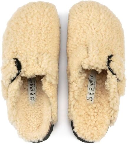 دمية بيركنستوك النسائية بوسطن بيغ بوكلي من بابيليو، Eggshell، Off White، 6 Medium US in Kuwait