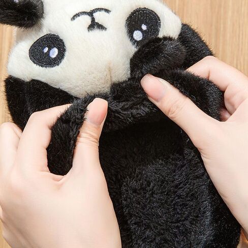 IPENNY لطيف الباندا القطيفة النعال للنساء، لينة مريحة غير زلة النعال المنزلية الدافئة غامض الكرتون النعال داخلي in Kuwait
