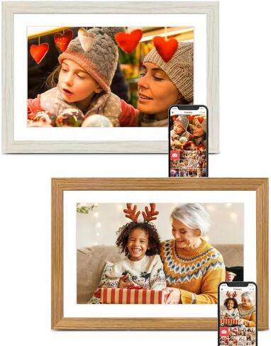 Frameo Digital Picture Frame 2 Pack, 1pc 10.1 inch Photo Frame Electronic 32GB Memory, 1280 * 800 Touch Screen, 1pc 10.1inch 1280 * 800 Digital Photo Frame 32GB Memory, Auto-Rotate, Share Photo Video in Saudi Arabia