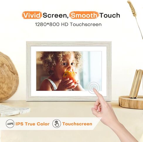 Frameo Digital Picture Frame 2 Pack, 1pc 10.1 inch Photo Frame Electronic 32GB Memory, 1280 * 800 Touch Screen, 1pc 10.1inch 1280 * 800 Digital Photo Frame 32GB Memory, Auto-Rotate, Share Photo Video in Saudi Arabia