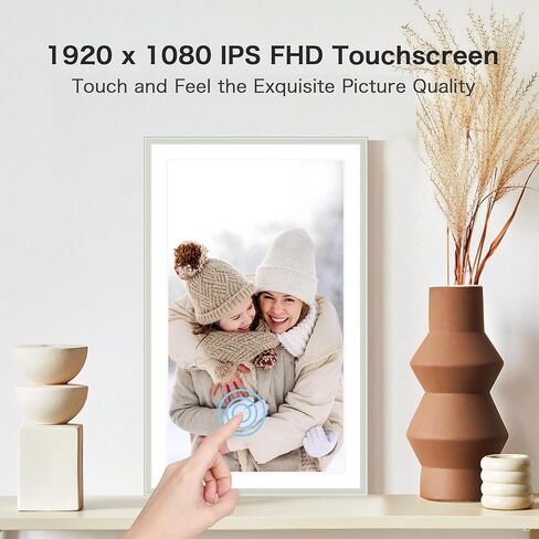 إطار صور رقمي من Frameo مكون من قطعتين، قطعة واحدة إطار صور 15.6 بوصة ذاكرة إلكترونية 32 جيجابايت، شاشة لمس 1920 * 1080، قطعة واحدة 15.6 بوصة 1920 * 1080 إطار صور رقمي ذاكرة 32 جيجابايت، تدوير تلقائي، مشاركة صور Vid in Saudi Arabia