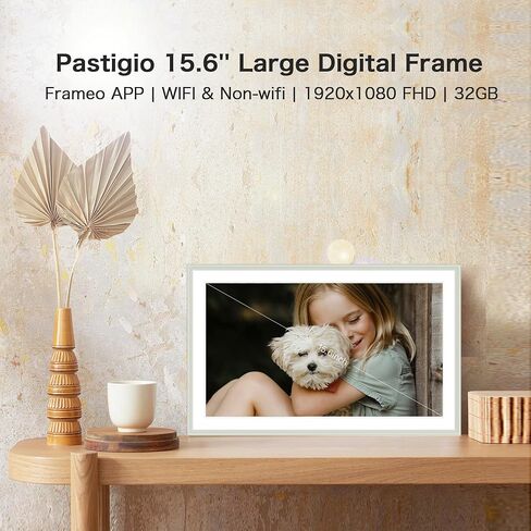 إطار صور رقمي من Frameo مكون من قطعتين، قطعة واحدة إطار صور 15.6 بوصة ذاكرة إلكترونية 32 جيجابايت، شاشة لمس 1920 * 1080، قطعة واحدة 15.6 بوصة 1920 * 1080 إطار صور رقمي ذاكرة 32 جيجابايت، تدوير تلقائي، مشاركة صور Vid in Saudi Arabia