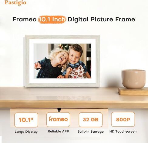 Frameo Digital Picture Frame 2 Pack, 1pc 10.1 inch Photo Frame Electronic 32GB Memory, 1280 * 800 Touch Screen, 1pc 10.1inch 1280 * 800 Digital Photo Frame 32GB Memory, Auto-Rotate, Share Photo Video in Saudi Arabia