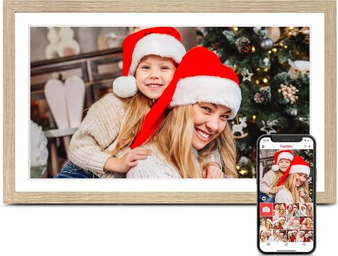 Frameo Digital Picture Frame 2 Pack, 1pc 10.1inch 1280 * 800 Digital Photo Frame 32GB Memory, 1pc 15.6 Inch Photo Frame Electronic 32GB Memory, 1920 * 1080 Touch Screen, Auto-Rotate, Share Photo Video in Saudi Arabia