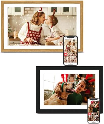 إطار صور رقمي من Frameo مكون من قطعتين، قطعة واحدة 10.1 بوصة 1280 * 800 إطار صور رقمي ذاكرة 32 جيجابايت، قطعة واحدة إطار صور 15.6 بوصة ذاكرة إلكترونية 32 جيجابايت، شاشة لمس 1920 * 1080، تدوير تلقائي، مشاركة صور الفيديو in Saudi Arabia