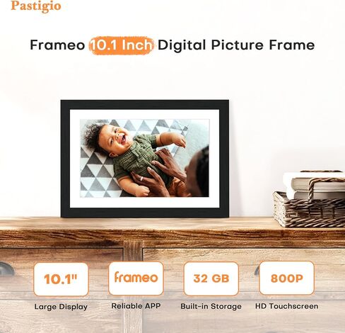 إطار صور رقمي من Frameo مكون من قطعتين، قطعة واحدة 10.1 بوصة 1280 * 800 إطار صور رقمي ذاكرة 32 جيجابايت، قطعة واحدة إطار صور 15.6 بوصة ذاكرة إلكترونية 32 جيجابايت، شاشة لمس 1920 * 1080، تدوير تلقائي، مشاركة صور الفيديو in Saudi Arabia