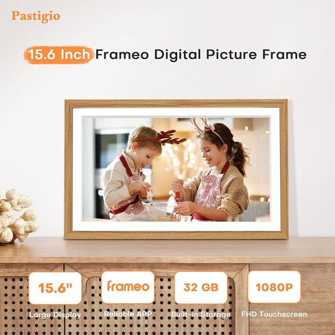 إطار صور رقمي من Frameo مكون من قطعتين، قطعة واحدة 10.1 بوصة 1280 * 800 إطار صور رقمي ذاكرة 32 جيجابايت، قطعة واحدة إطار صور 15.6 بوصة ذاكرة إلكترونية 32 جيجابايت، شاشة لمس 1920 * 1080، تدوير تلقائي، مشاركة صور الفيديو in Saudi Arabia